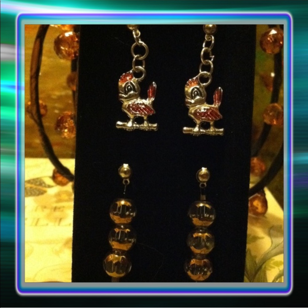 Fall Post Earrings - 4 Pair